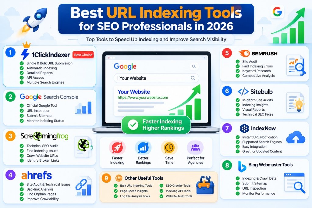 Best URL indexing tools for SEO professionals in 2026