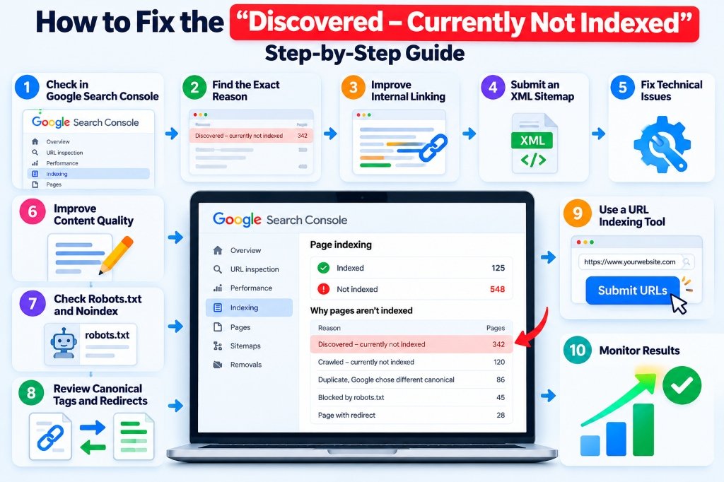 How to fix Discovered Currently Not Indexed in Google Search Console
